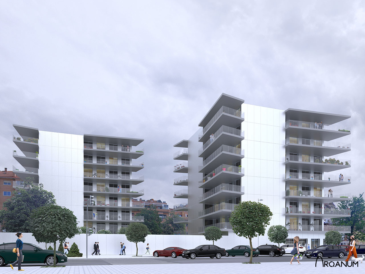 Residential building in Madrid, exterior